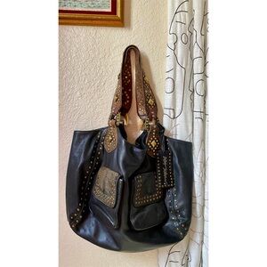 Vtg Y2K Betsey Johnson studded leather purse